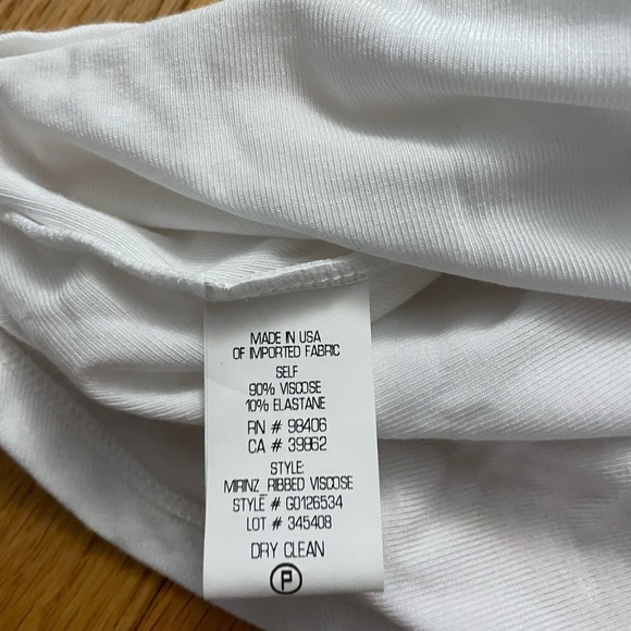 THEORY Sleeveless White Tee Shirt Size Large - Picture 5 of 5